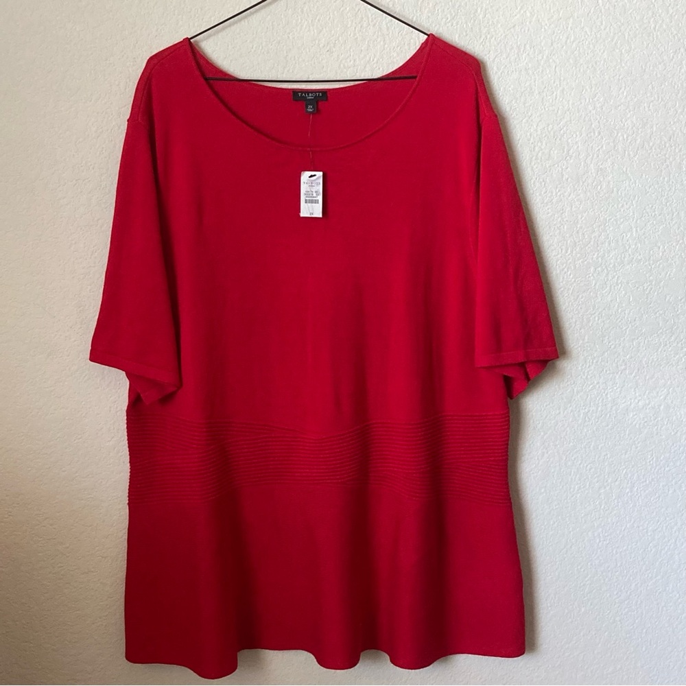 Talbots Woman Short Sleeve Plus Sweater Top
